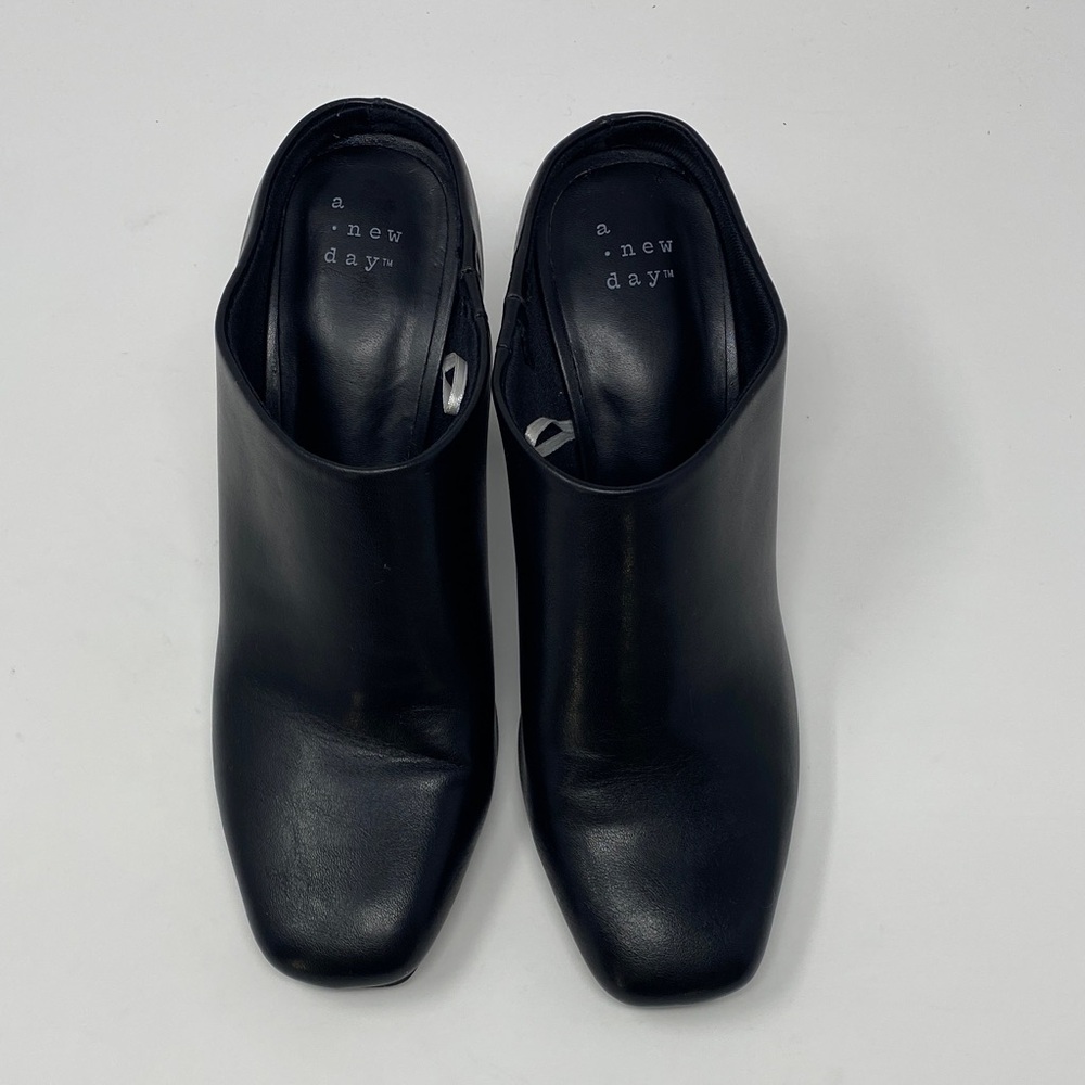 a new day Black Block Heel Mules - Picture 3 of 9